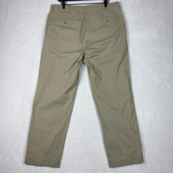 Ralph Lauren Pants Mens Size 36X30 Beige Straight Leg Flat Front 100% Cotton - Picture 2 of 15
